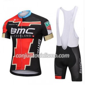 Conjunto Maillot + Culotte Corto con tirantes 2018 BMC Racing Team N002